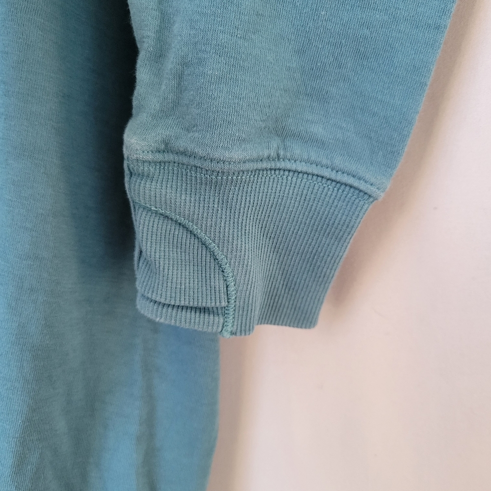 Athleta Girl Beachy Scrunch Pullover Crew Neck‎ Sweatshirt Teal Blue XL 14 - Picture 10 of 13